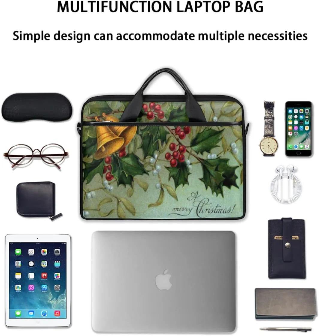 Retro Car Themed Poster Laptop Shoulder Messenger Bag Waterproof Laptop Briefcase with Handle and Padded Strap Case Sleeve