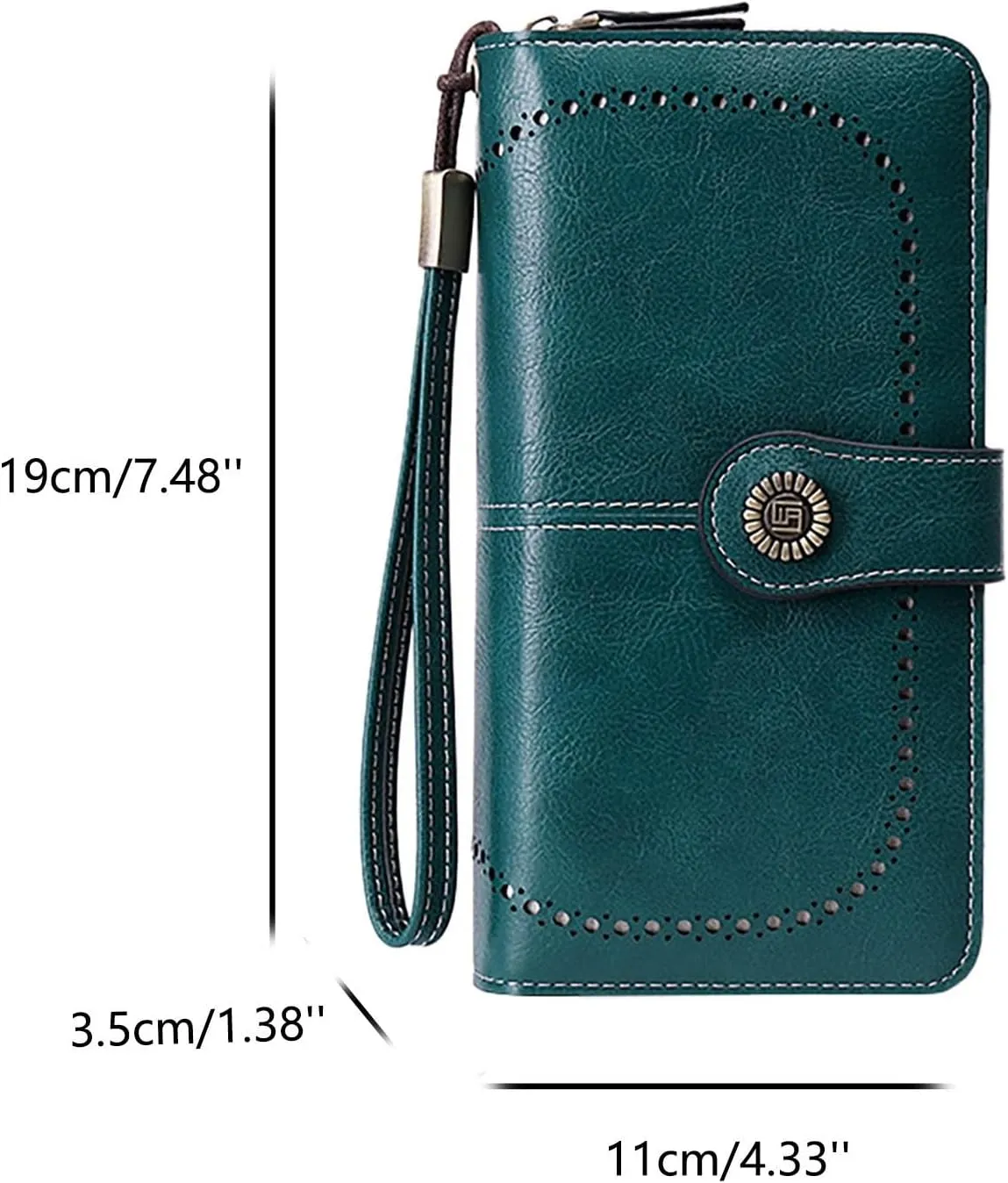 Rfid Wallet Women,2024 New Leather Wallet Wristlet for Women,Rfid Blocking Zip Around Large Capacity Bifold Credit Card Wallet Clutch Purses,Travel Wallet for Girls Ladies Mom Women