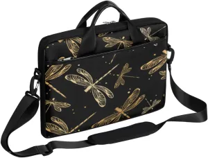 Rose Gold White Marble Laptop Shoulder Messenger Bag Waterproof Laptop Briefcase with Handle and Padded Strap Case Sleeve