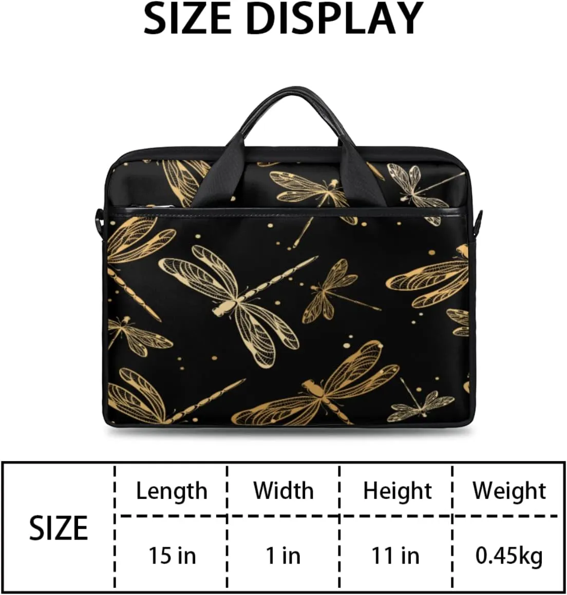 Rose Gold White Marble Laptop Shoulder Messenger Bag Waterproof Laptop Briefcase with Handle and Padded Strap Case Sleeve