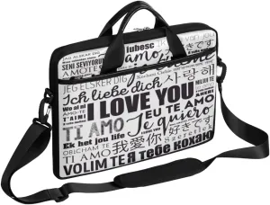 Saint Patricks Day Shamrock Laptop Shoulder Messenger Bag Waterproof Laptop Briefcase Handle Padded Strap