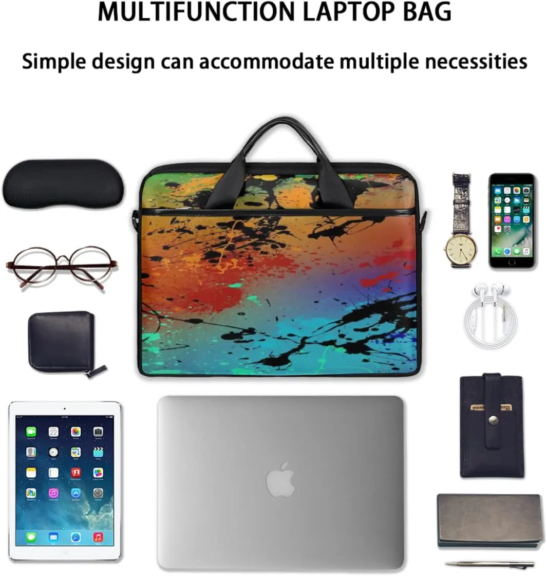 Shark Dark Blue Laptop Shoulder Messenger Bag Waterproof Laptop Briefcase with Handle and Padded Strap Case Sleeve