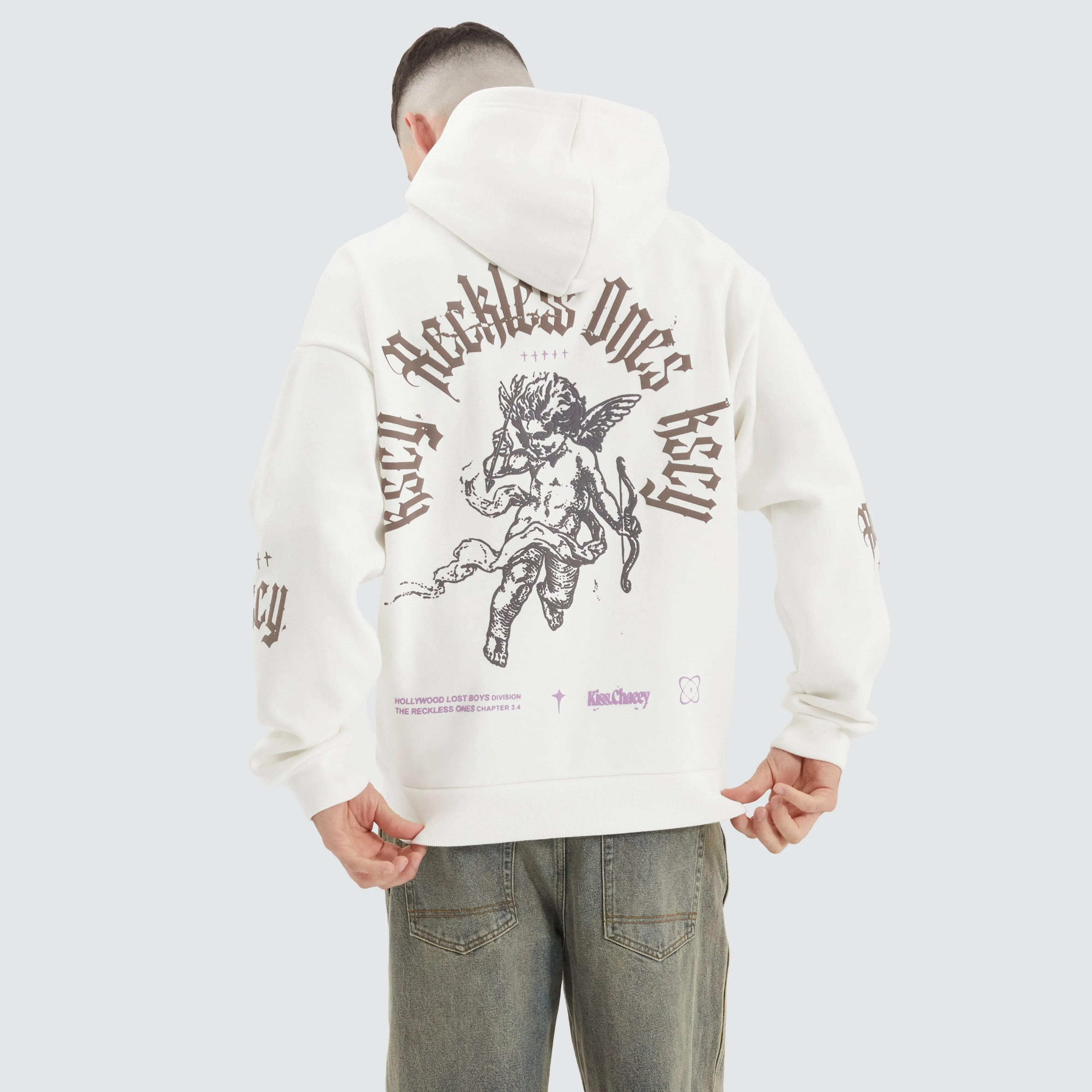 Shield Oversized Hoodie Natural White