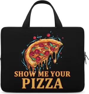 Show Me Your Pizza Laptop Bag Carrying Case Computer Protective Sleeve Case Briefcase for Men Women