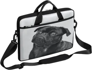 Skull Flower Design Laptop Shoulder Messenger Bag Waterproof Laptop Briefcase Handle Padded Strap