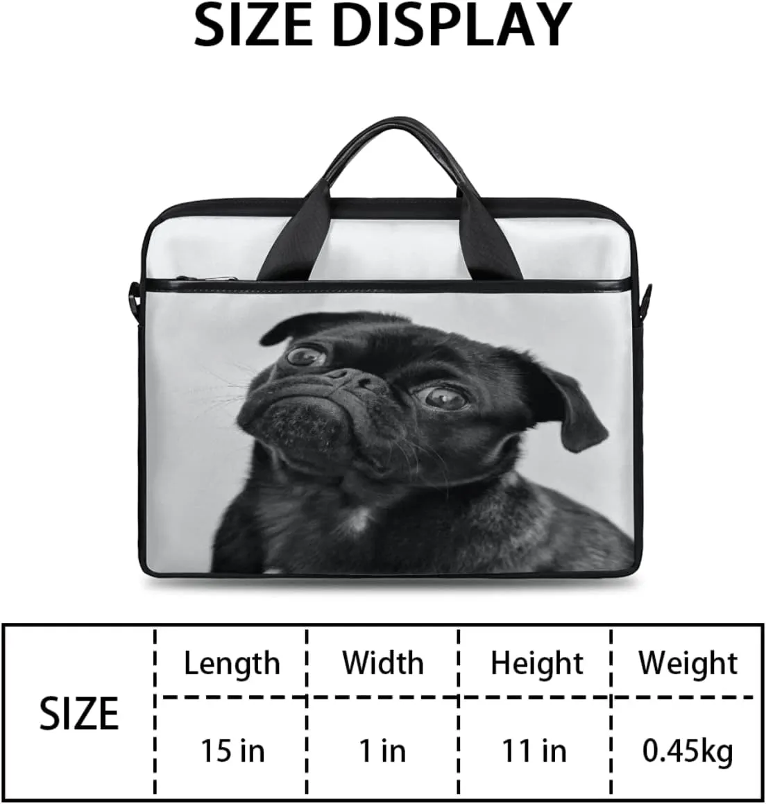 Skull Flower Design Laptop Shoulder Messenger Bag Waterproof Laptop Briefcase Handle Padded Strap
