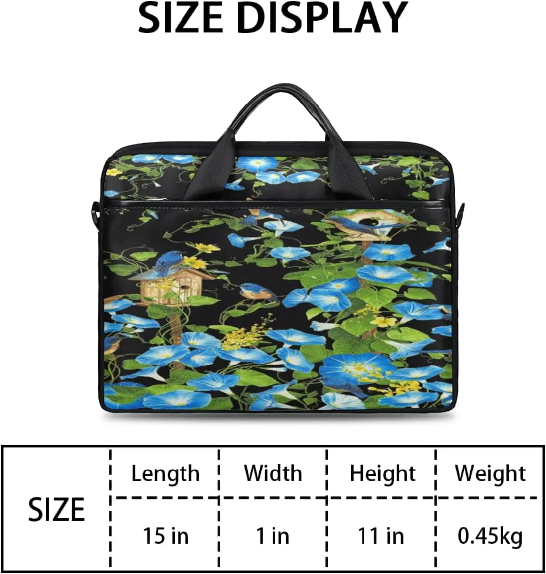 Skull Red Rose Laptop Shoulder Messenger Bag Waterproof Laptop Briefcase with Handle and Padded Strap Case Sleeve