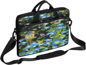 Skull Red Rose Laptop Shoulder Messenger Bag Waterproof Laptop Briefcase with Handle and Padded Strap Case Sleeve