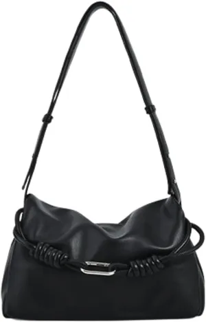 Slouchy PU Leather Cloud Bucket Bag Women Crescent Hobo Bags Crossbody Purse Trendy Shoulder Bag Top-handle Tote Handbag