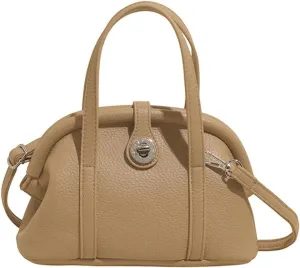 Slouchy PU Leather Crescent Hobo Bags Women Trendy Crossbody Purse Satchels Shoulder Bag Top-handle Tote Handbag 2025