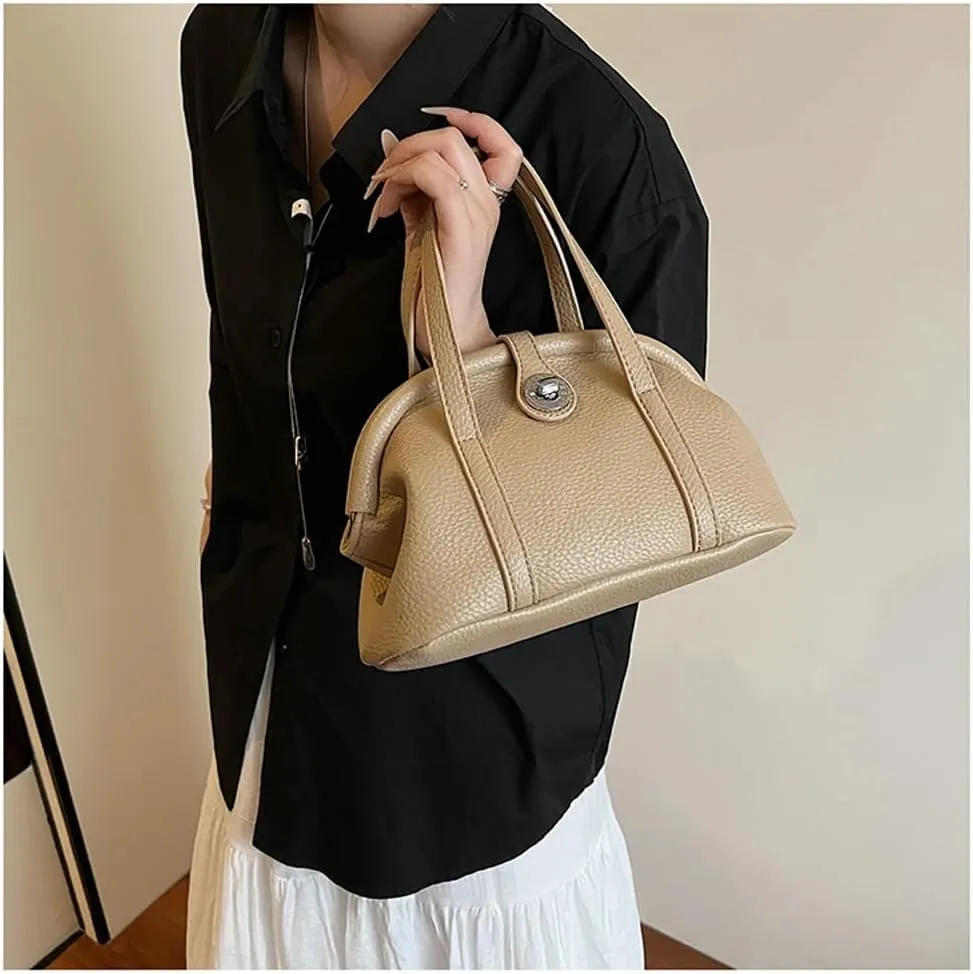Slouchy PU Leather Crescent Hobo Bags Women Trendy Crossbody Purse Satchels Shoulder Bag Top-handle Tote Handbag 2025