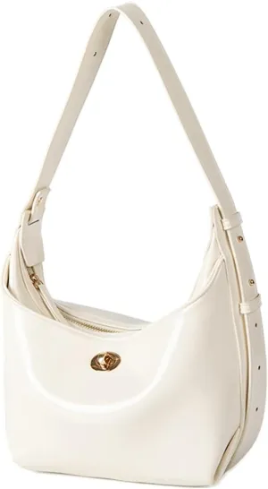 Slouchy PU Leather Crescent Hobo Bags Women Trendy Underarm Crossbody Purse Shoulder Bag Satchels Top-handle Tote Handbag