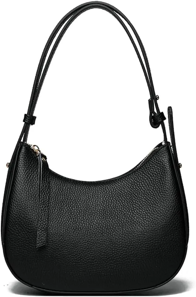 Slouchy PU Leather Crescent Shoulder Bag Women Hobo Bags Trendy Crossbody Purse Cute Satchels Top-handle Tote Handbag 2024