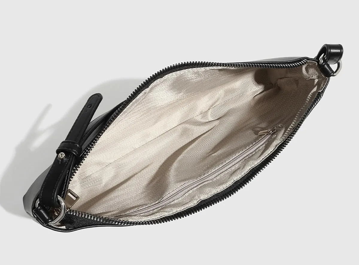 Slouchy PU Leather Crescent Shoulder Bag Women Trendy Satchels Crossbody Purse Hobo Bags Cute Top-handle Tote Handbag