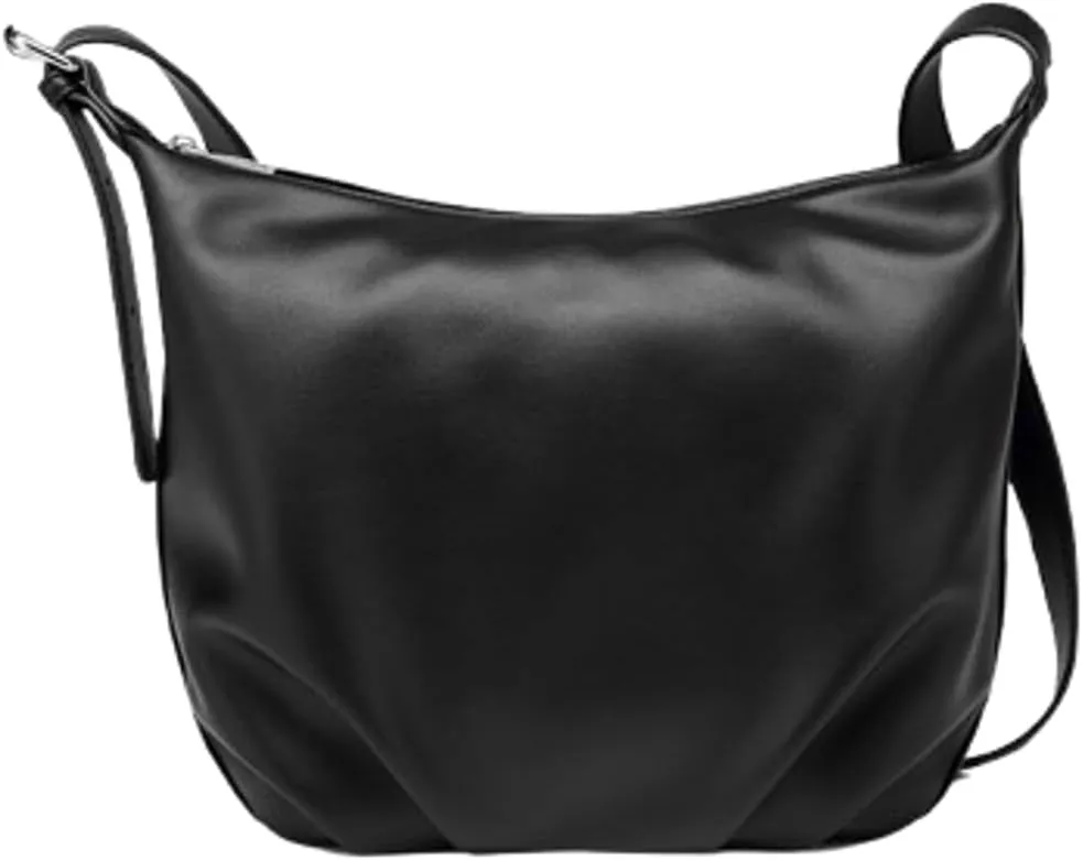Slouchy PU Leather Crescent Shoulder Hobo Bags Women Trendy Crossbody Purse Satchels Travel Dumpling Bag Mini Tote Handbag