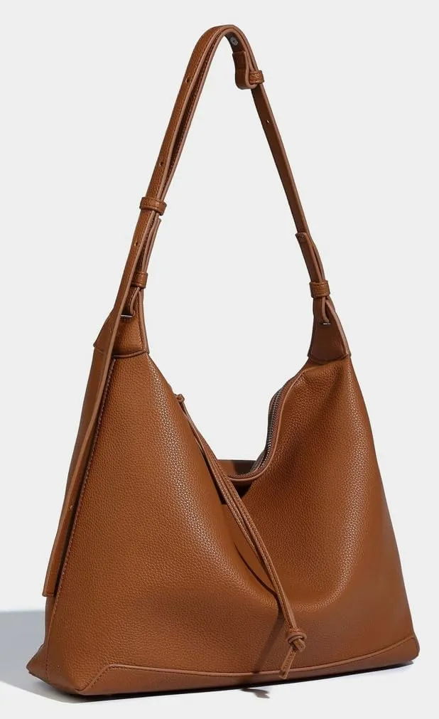 Slouchy PU Leather Hobo Bags Women Trendy Shoulder Bag Cute Crescent Crossbody Purse Satchels Bag Top-handle Tote Handbag