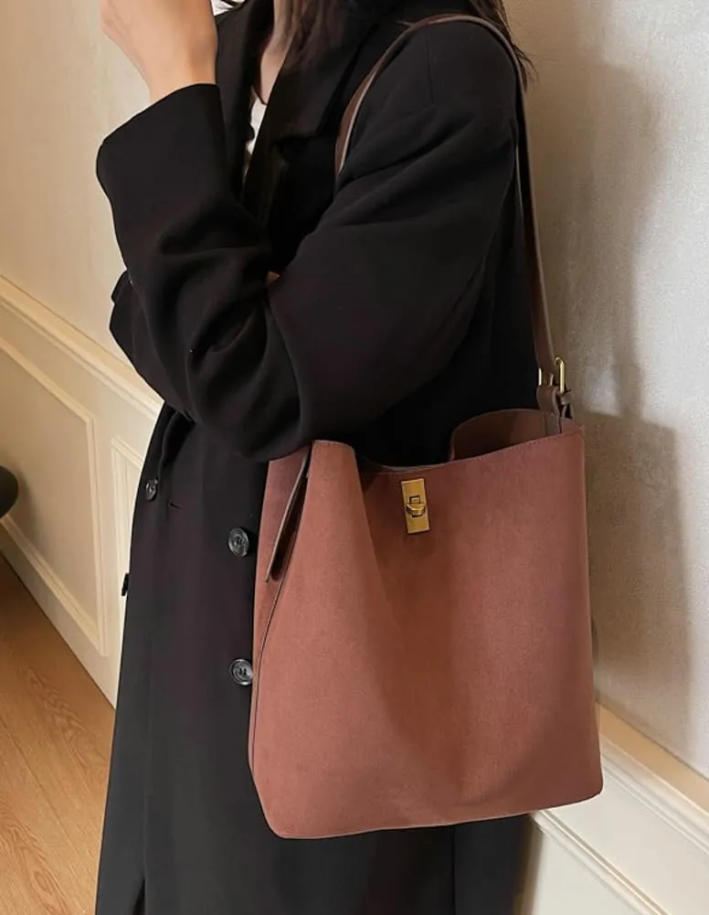 Slouchy Shoulder Bag Women Large Faux Suede Crossbody Purse Travel Work Bags Tote Handbag