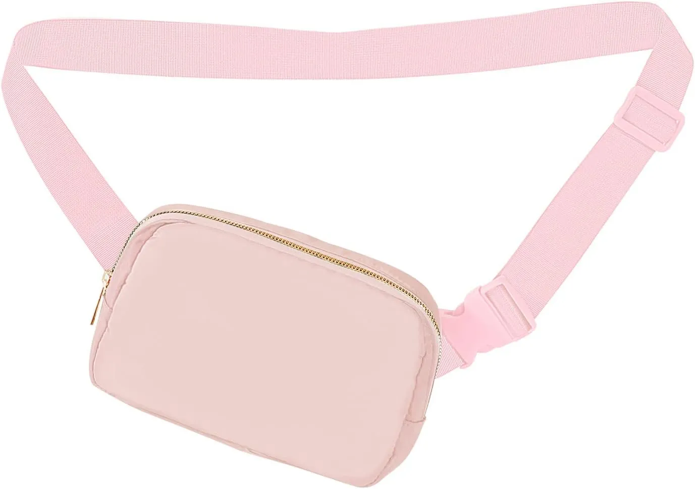 Small Nylon Belt Bag for Women Men Fanny Pack Crossbody Adjustable Strap Sling Chest Bag Bum Hip Waist Bag,pink