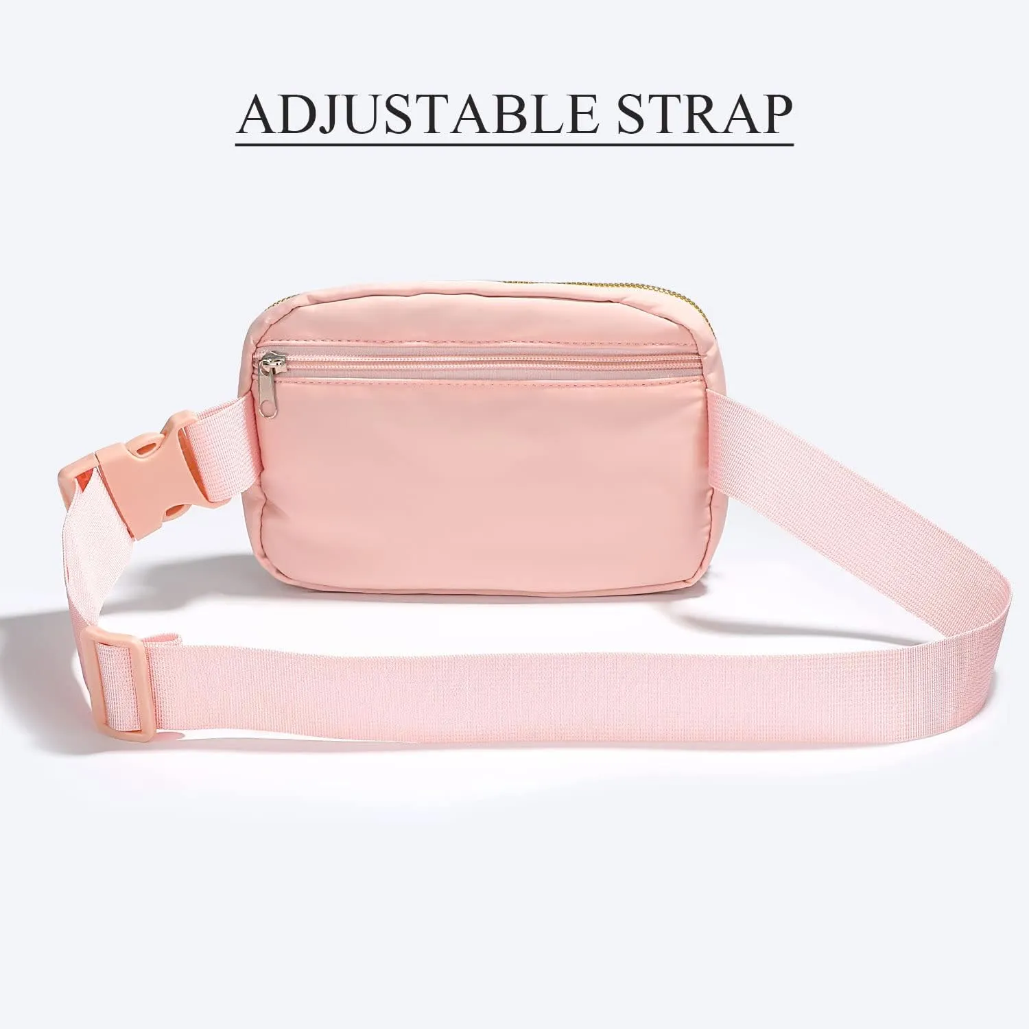 Small Nylon Belt Bag for Women Men Fanny Pack Crossbody Adjustable Strap Sling Chest Bag Bum Hip Waist Bag,pink