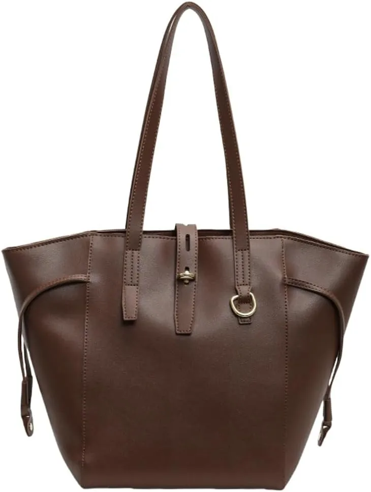 Soft Vegan Leather Bucket Bags for Women Trendy Top Handle Bag with Large Capacity Sling Bags for Daily Life