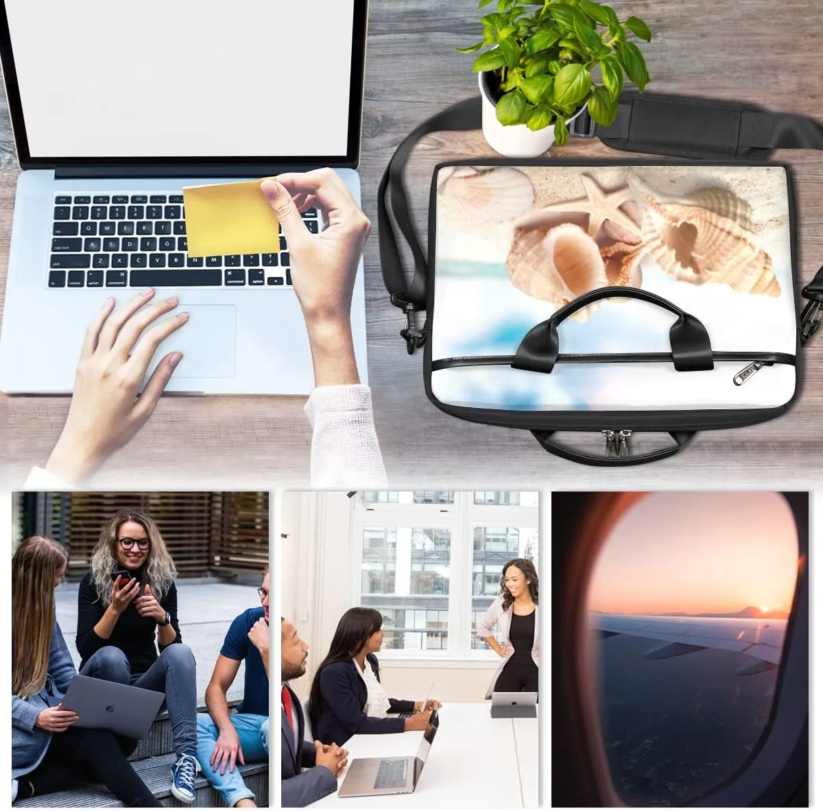 Sport Fire Basketball Laptop Shoulder Messenger Bag Waterproof Laptop Briefcase with Handle and Padded Strap Case Sleeve