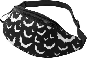 Sport Waist Bag For Men Women-Bats Halloween Goth Fanny Pack-Casual Bum Bags Hiking Running Belt Bags