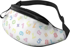 Sport Waist Bag For Men Women Colorful Math Symbols Fanny Pack Casual Bum Bags Hiking Running Belt Bags