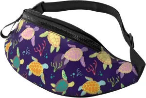 Sport Waist Bag For Men Women Colorful Ocean Sea Turtle Fanny Pack Casual Bum Bags Hiking Running Belt Bags