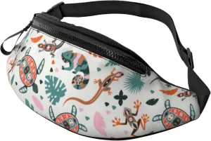 Sport Waist Bag For Men Women Geckos Dragons Patterns Fanny Pack Casual Bum Bags Hiking Running Belt Bags