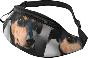 Sport Waist Bag For Men Women-Miniature Pinscher Dog Fanny Pack-Casual Bum Bags Hiking Running Belt Bags