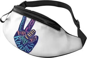 Sport Waist Bag For Men Women-Peace Hand Sign Fanny Pack-Casual Bum Bags Hiking Running Belt Bags