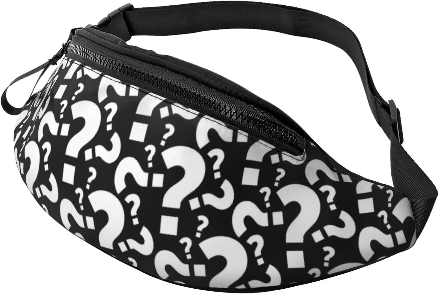 Sport Waist Bag For Men Women-Question Mark Pattern Fanny Pack-Casual Bum Bags Hiking Running Belt Bags