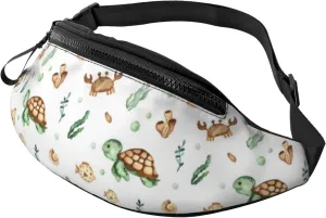 Sport Waist Bag For Men Women Sea Turtle Fish Cute Fanny Pack Casual Bum Bags Hiking Running Belt Bags