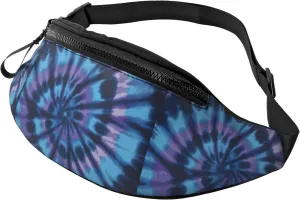 Sport Waist Bag For Men Women-Tie Dye Blue Fanny Pack-Casual Bum Bags Hiking Running Belt Bags