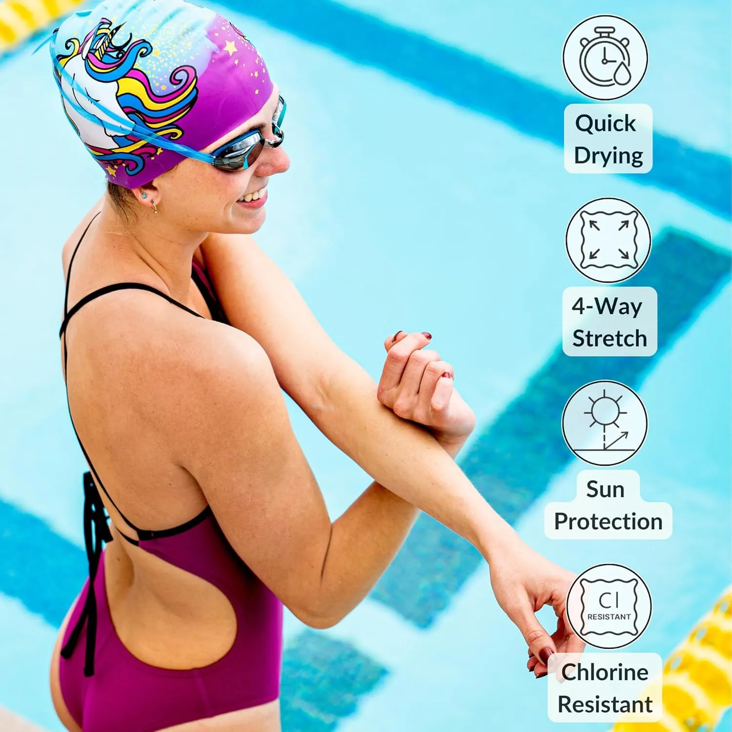 Sporti Tie Back Women's Athletic One Piece Swimsuits - Slimming Bathing Suit for Swimmers - Competitive Swimsuit Women