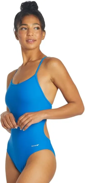 Sporti Tie Back Women's Athletic One Piece Swimsuits - Slimming Bathing Suit for Swimmers - Competitive Swimsuit Women