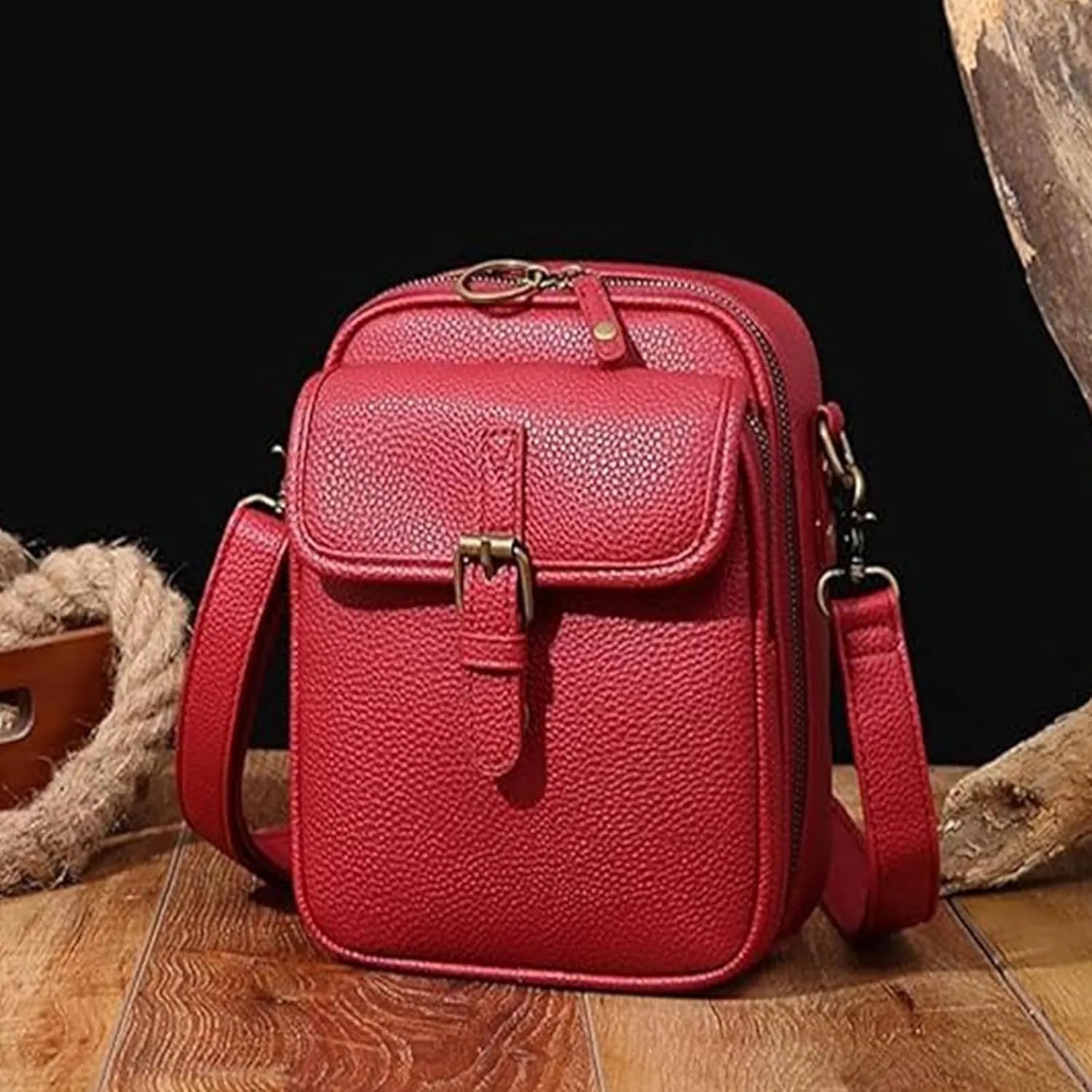 Successivei Crossbody Leather Bag, Collaboraten1 Crossbody Leather BagVintage Double Layer Large Capacity Mini Crossbody Bags
