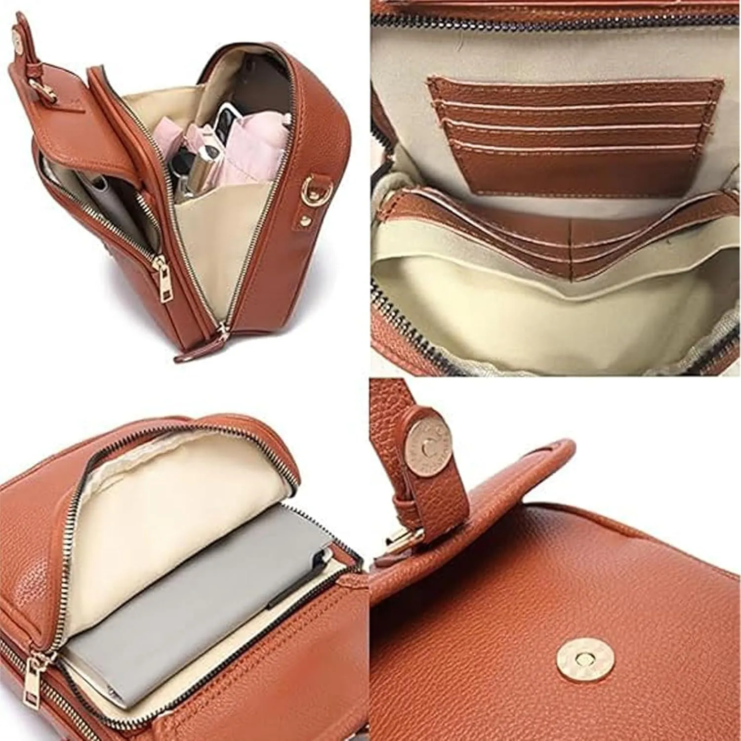 Successivei Crossbody Leather Bag, Collaboraten1 Crossbody Leather BagVintage Double Layer Large Capacity Mini Crossbody Bags