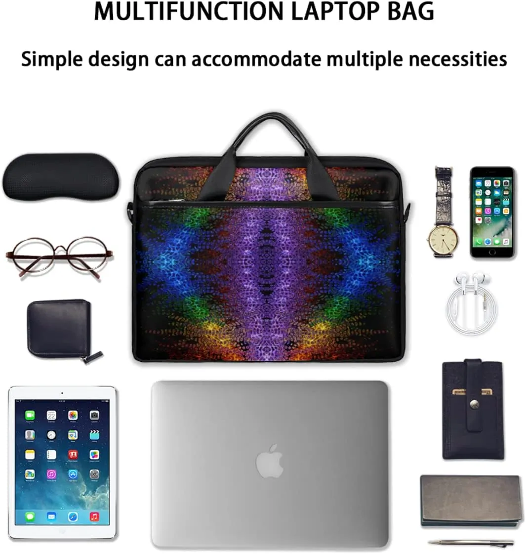 Summer Tropical Beach Laptop Shoulder Messenger Bag Waterproof Laptop Briefcase with Handle and Padded Strap Case Sleeve