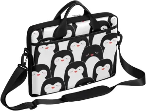 Summer Tropical Leaves Flowers Laptop Shoulder Messenger Bag Waterproof Laptop Briefcase with Handle and Padded Strap