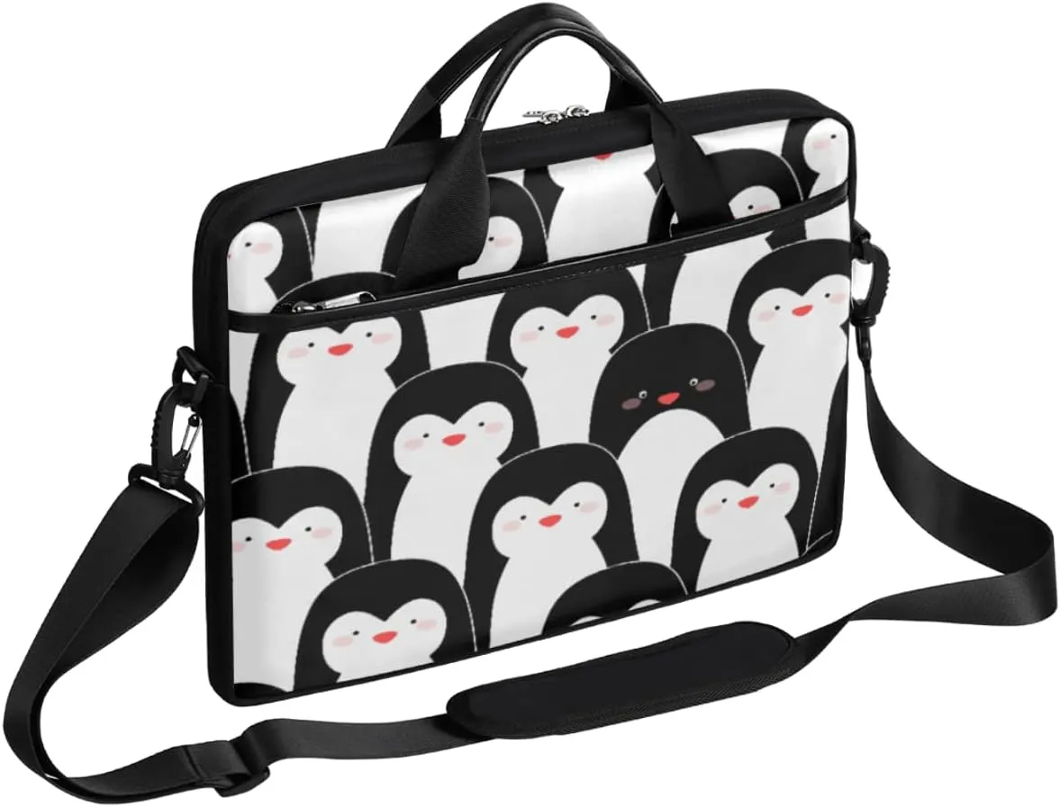 Summer Tropical Leaves Flowers Laptop Shoulder Messenger Bag Waterproof Laptop Briefcase with Handle and Padded Strap