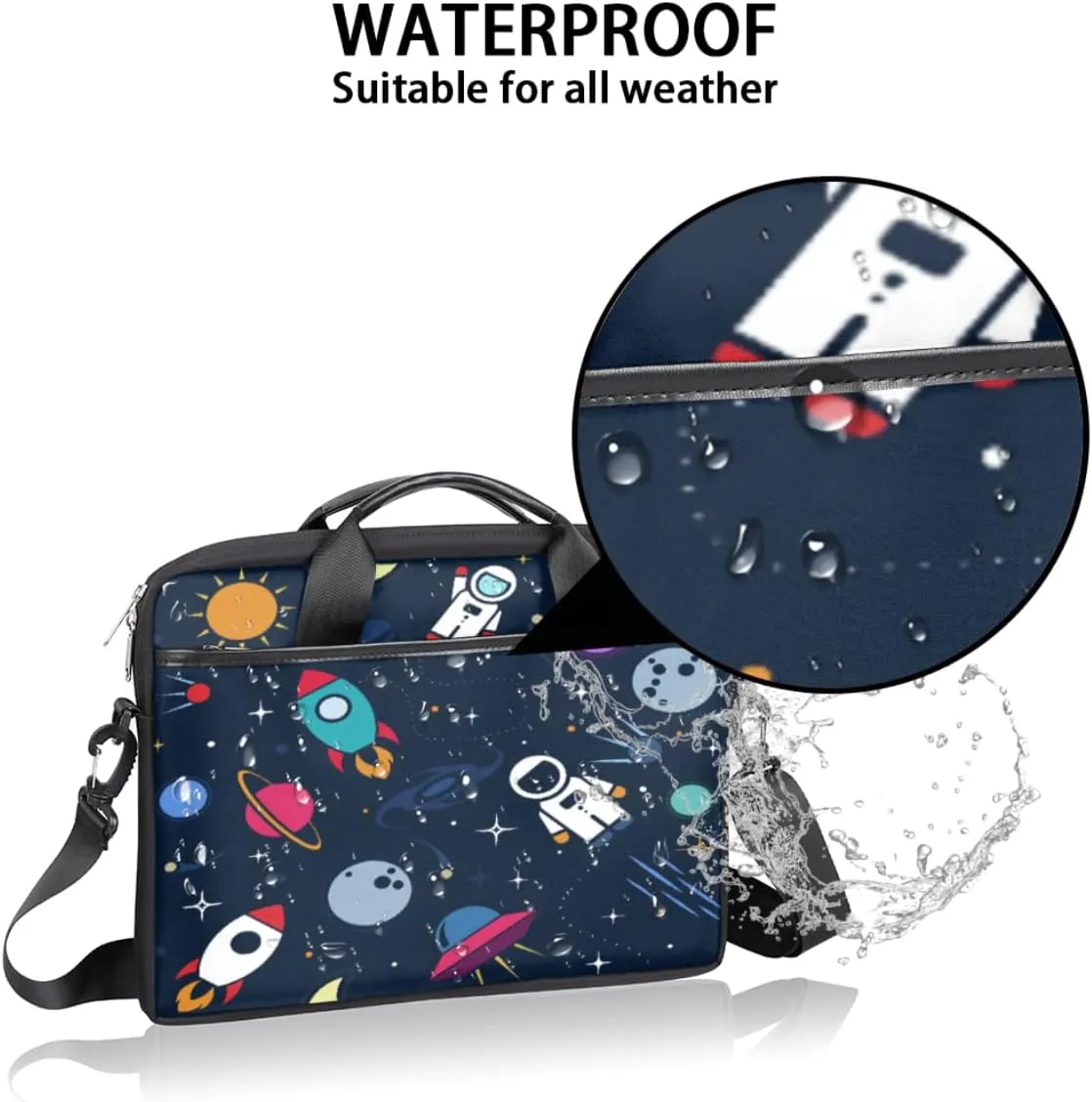 Sunflower Flower Laptop Shoulder Messenger Bag Waterproof Laptop Briefcase with Handle and Padded Strap Case Sleeve