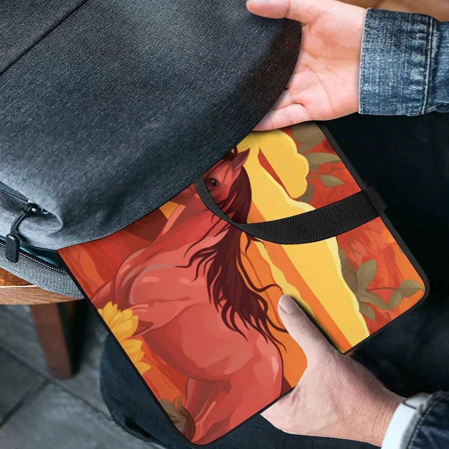 Sunflower Red Horse Laptop Bag Carrying Case Computer Protective Sleeve Case Briefcase for Men Women
