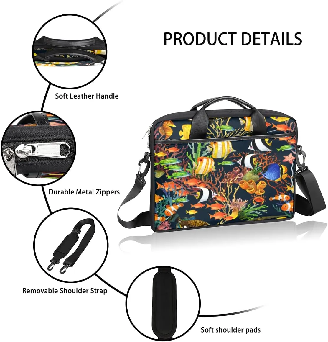 Sunflowers Leaves Wooden Laptop Shoulder Messenger Bag Waterproof Laptop Briefcase with Handle and Padded Strap Case Sleeve