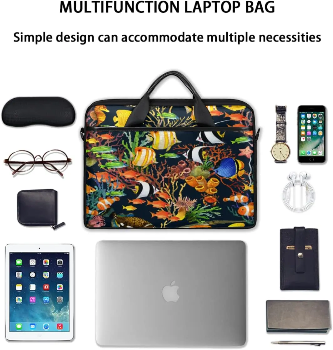 Sunflowers Leaves Wooden Laptop Shoulder Messenger Bag Waterproof Laptop Briefcase with Handle and Padded Strap Case Sleeve