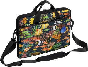 Sunflowers Leaves Wooden Laptop Shoulder Messenger Bag Waterproof Laptop Briefcase with Handle and Padded Strap Case Sleeve