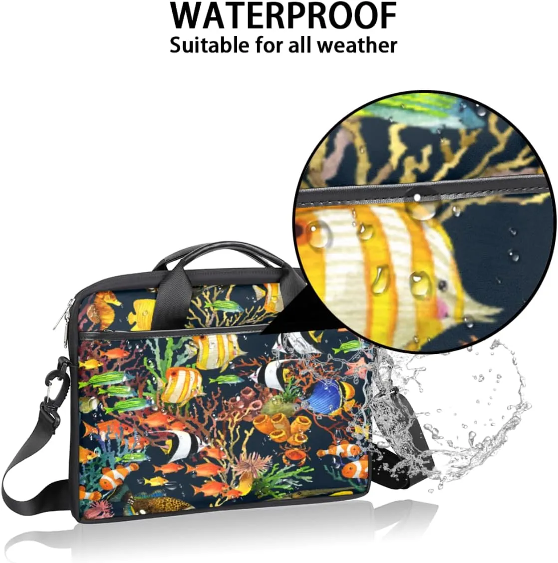 Sunflowers Leaves Wooden Laptop Shoulder Messenger Bag Waterproof Laptop Briefcase with Handle and Padded Strap Case Sleeve