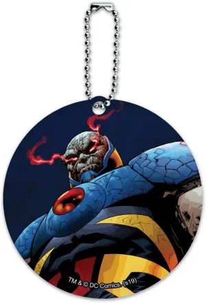 Superman Darkseid Character Round Luggage ID Tag Card Suitcase Carry-On