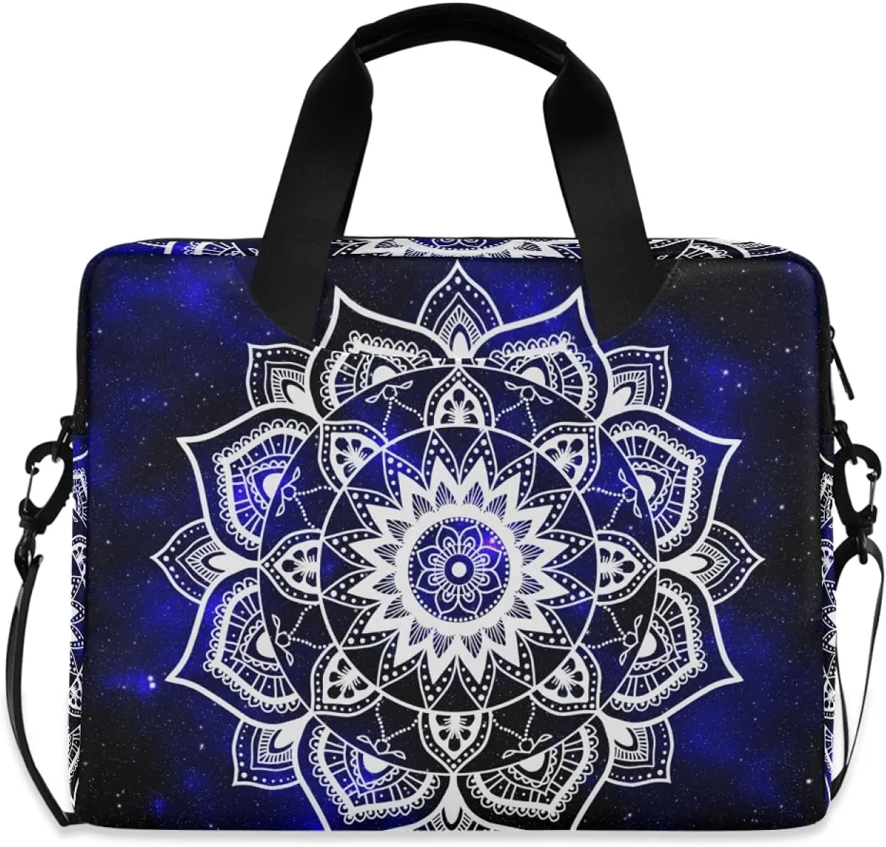 susiyo Blue Madala Nebula Laptop Bag 15.7 inch Briefcases for Adults Shoulder Carrying Case for Office Travel