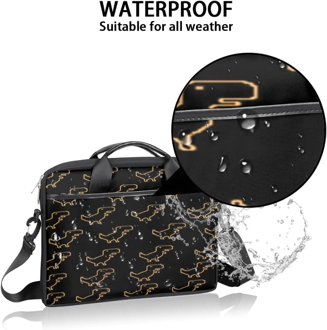 Swan Love Romance Laptop Shoulder Messenger Bag Waterproof Laptop Briefcase with Handle and Padded Strap Case Sleeve